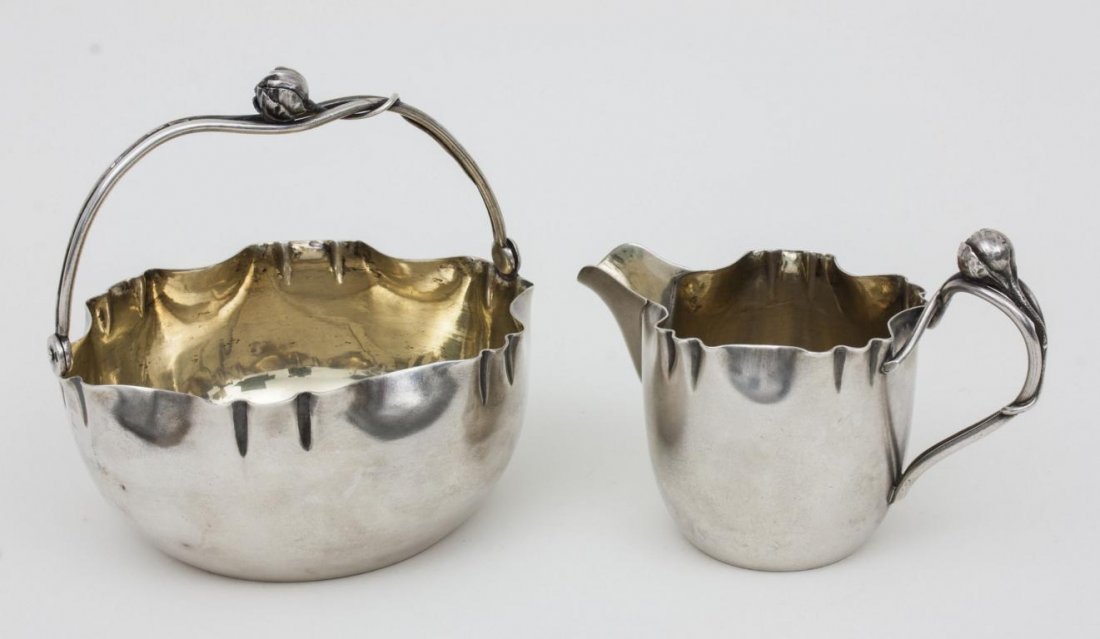 Jugendstil Zuckerdose und Sahnegießer / Art Nouveau (1 of 4)