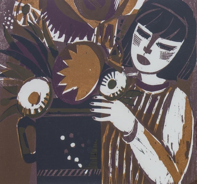 Heinz Friedrich (Schwetzingen 1924), Mädchen mit Blumen (1 of 3)