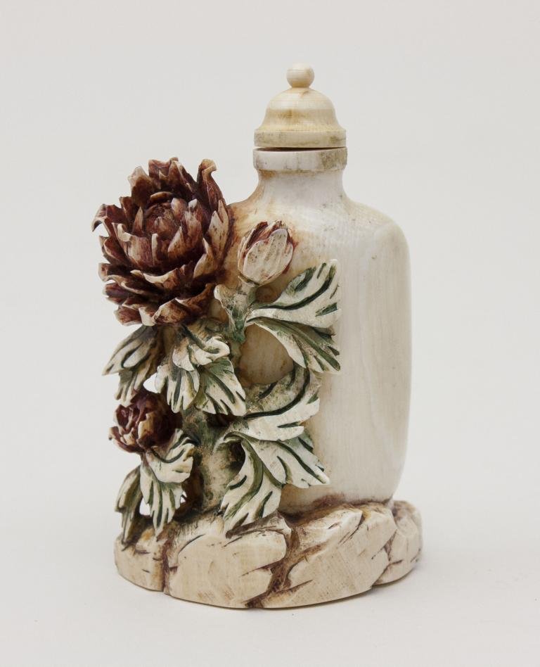 Elfenbein Snuff Bottle, China, Qing-Dynastie, Ende 19. (1 of 2)