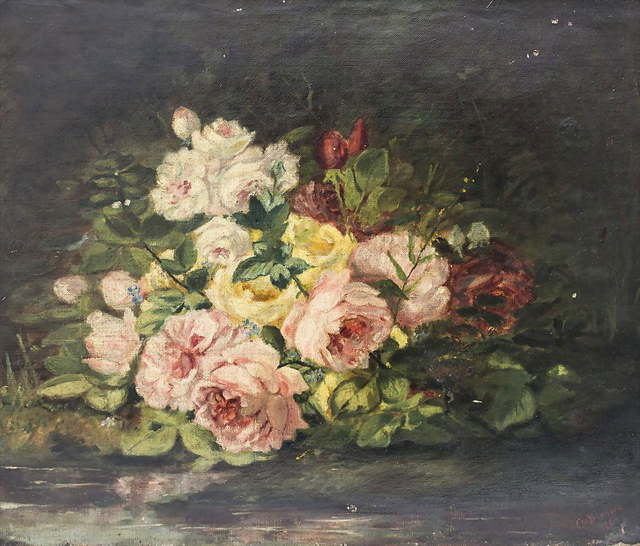 C. De Burine, Rosenstillleben / Still Life with Roses, (1 of 4)