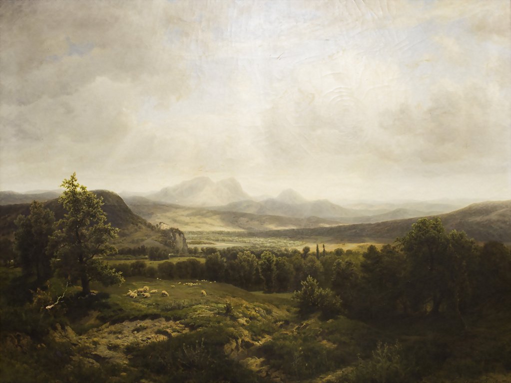 Daniel Somogyi (1837-1892), Inntal mit Schafen / Inn (1 of 4)