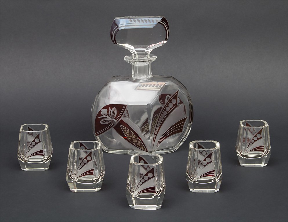 Art Deco Likörset / Liqueur Set, Böhmen/Bohemia, 1920 (1 of 1)