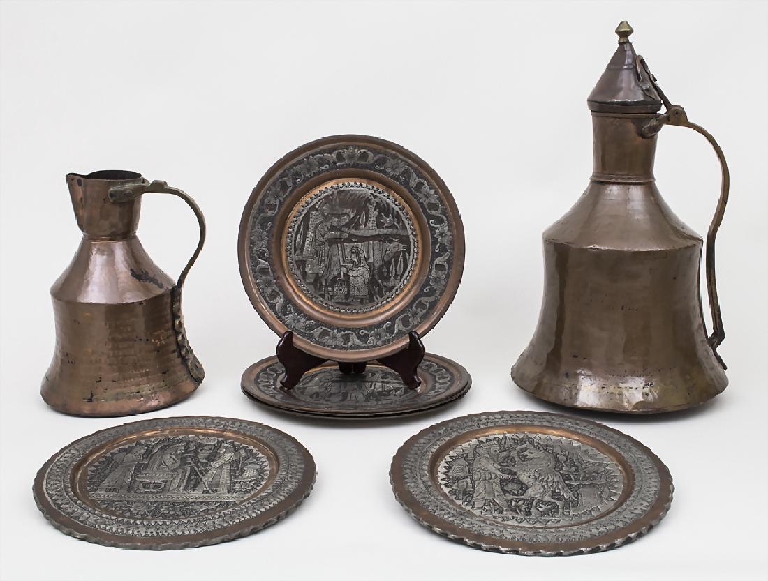 6 Teller und 2 Kannen / 6 Plates and 2 Jugs, Orient, (1 of 1)