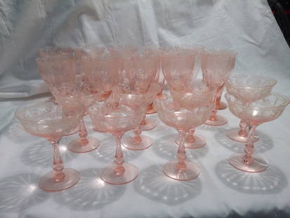 Pink Glass set: Pink Glass set