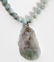 CHINESE LIGHT GRAY JADE PENDENT AND BEADED NECKLACE - 2