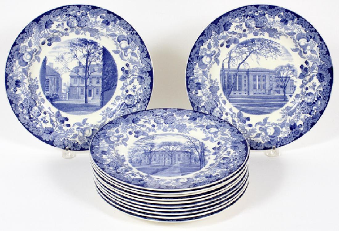 WEDGWOOD PORCELAIN HARVARD UNIVERSITY PLATES (1 of 2)