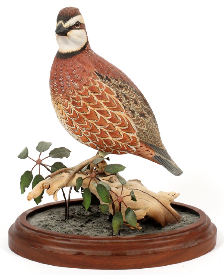 DAN WILLIAMS CARVED WOOD BIRD SCULPTURE (1 of 3)