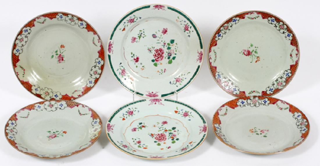 CHINESE EXPORT PLATES 18TH.C. SIX (1 of 3)