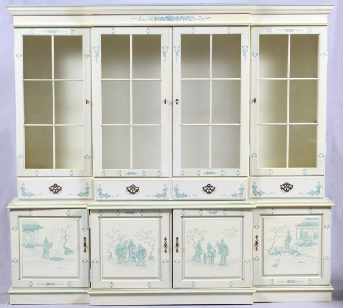 CHINOISERIE CHINA CABINET 2 PIECES (1 of 3)