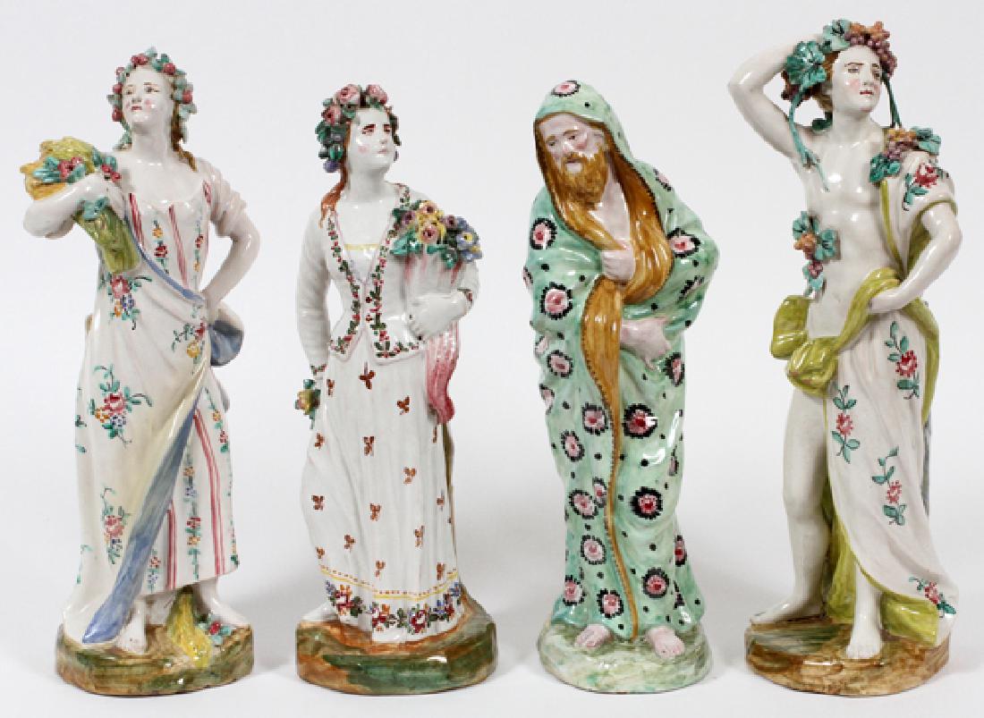 ITALIAN PORCELAIN FIGURAL SPILL VASES 4 PIECES (1 of 3)