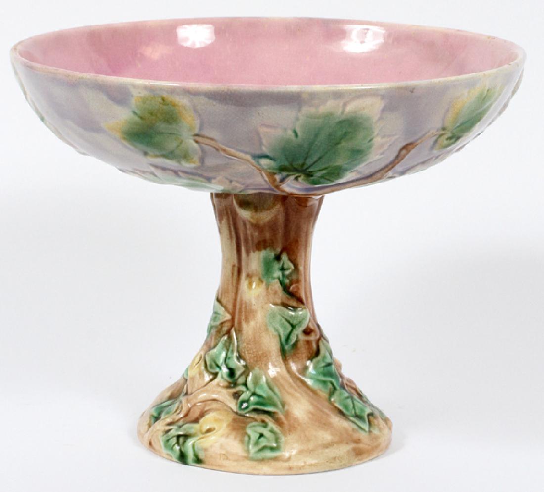 ENGLISH MAJOLICA POTTERY FRUIT COMPOTE 19TH.C (1 of 3)