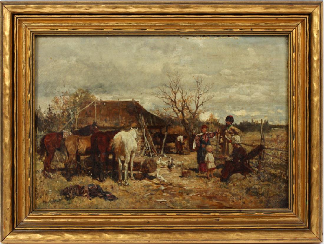 WILHELM VELTEN OIL ON BEVELLED WOOD PANEL (1 of 4)