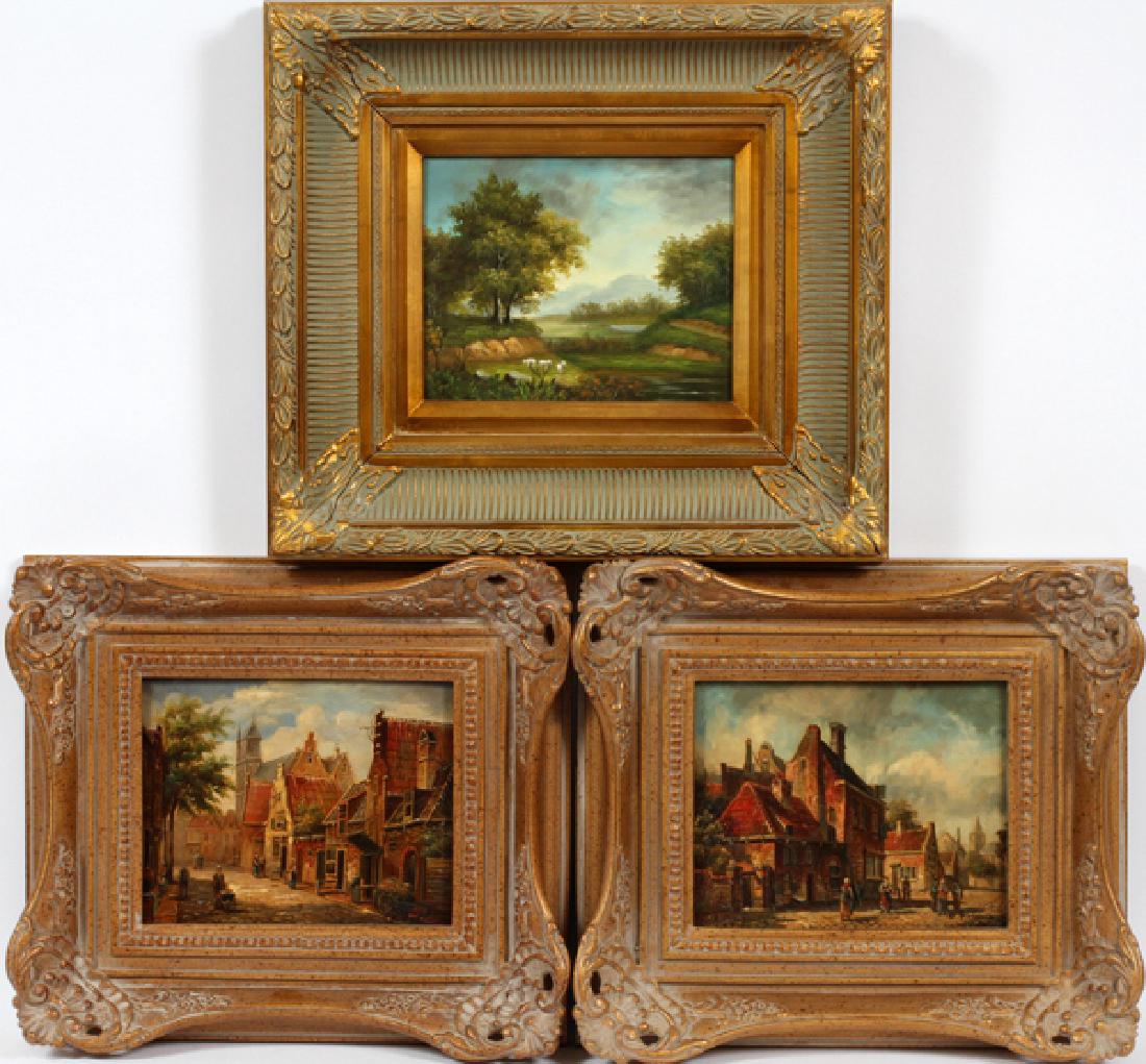 EUROPEAN CONTEMPORARY OILS ON BEVELED WOOD PANEL (1 of 5)
