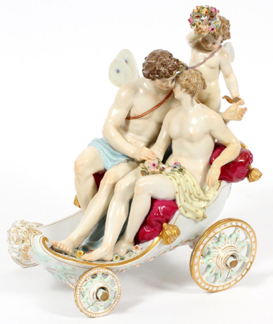 MEISSEN PORCELAIN MYTHOLOGICAL FIGURE GROUP C.1900 (1 of 3)