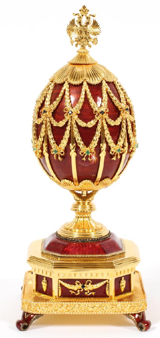 HOUSE OF FABERGE STERLING MUSICAL EGG (1 of 3)