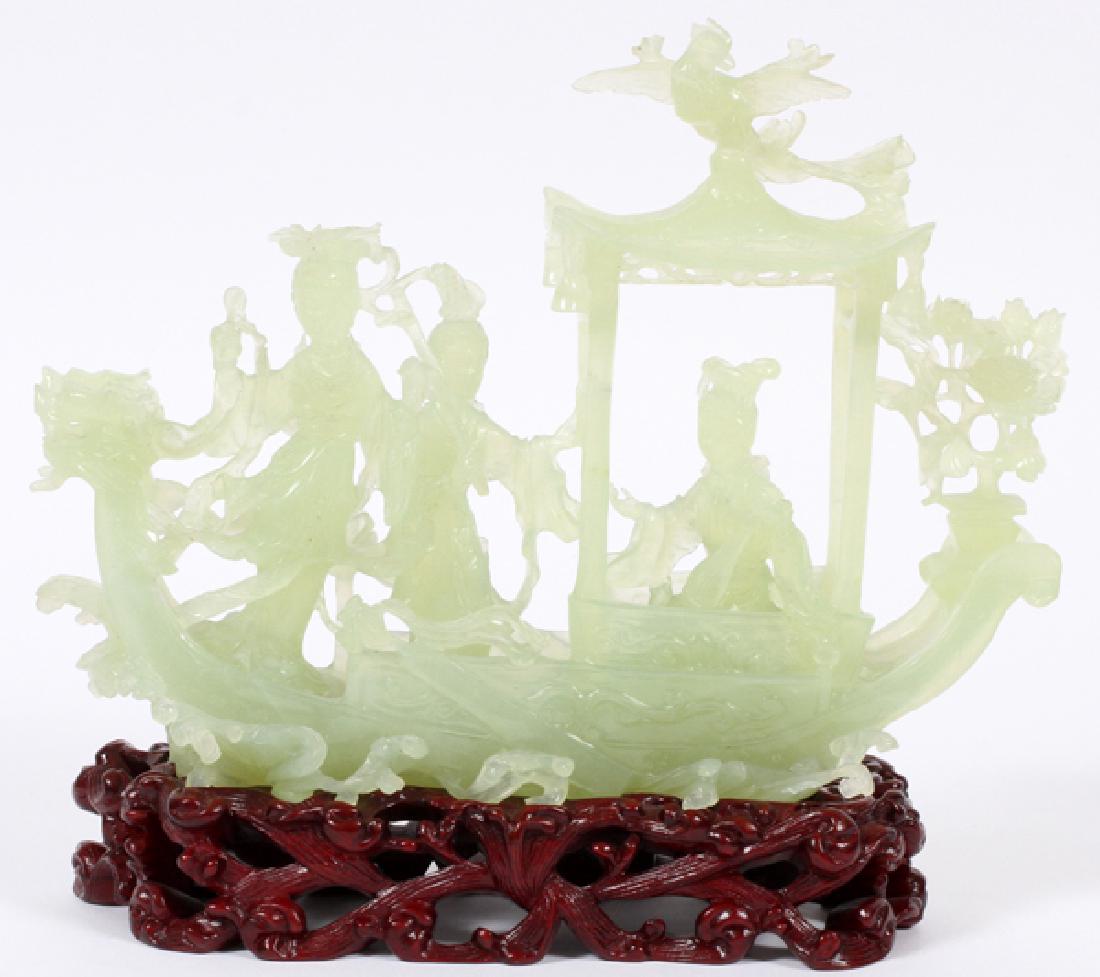 CHINESE CARVED HARDSTONE SCULPTURE (1 of 2)