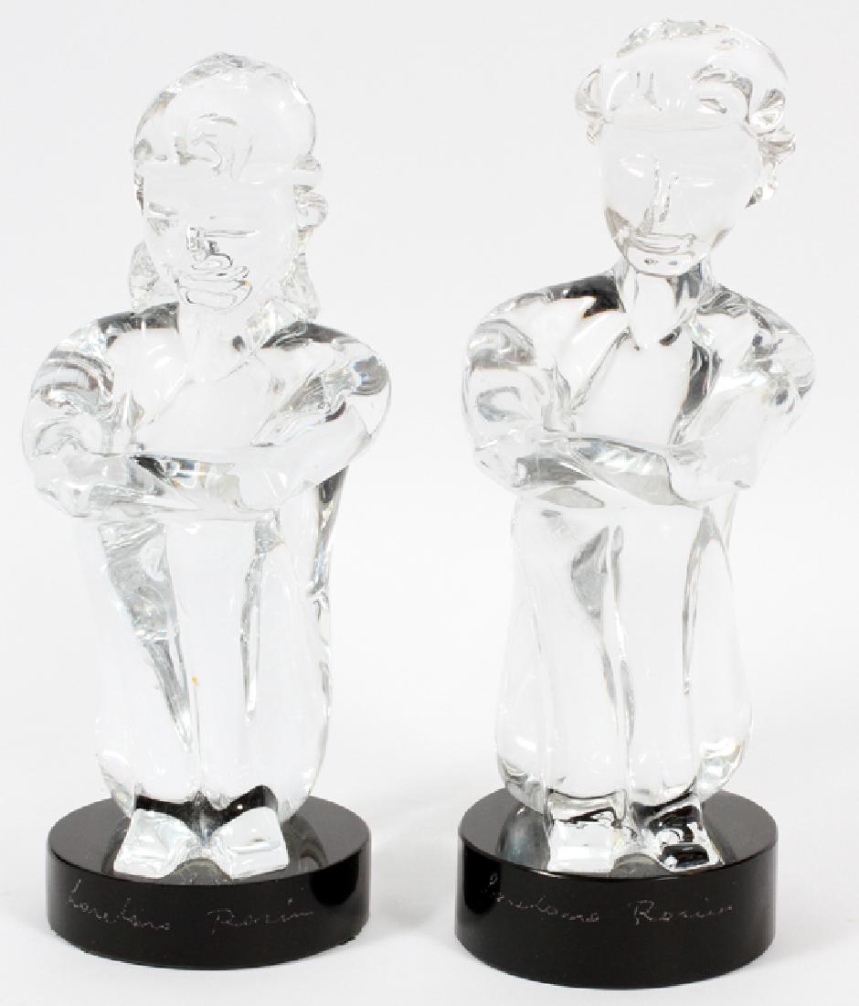 LOREDANO ROSIN GLASS SCULPTURES PAIR (1 of 3)