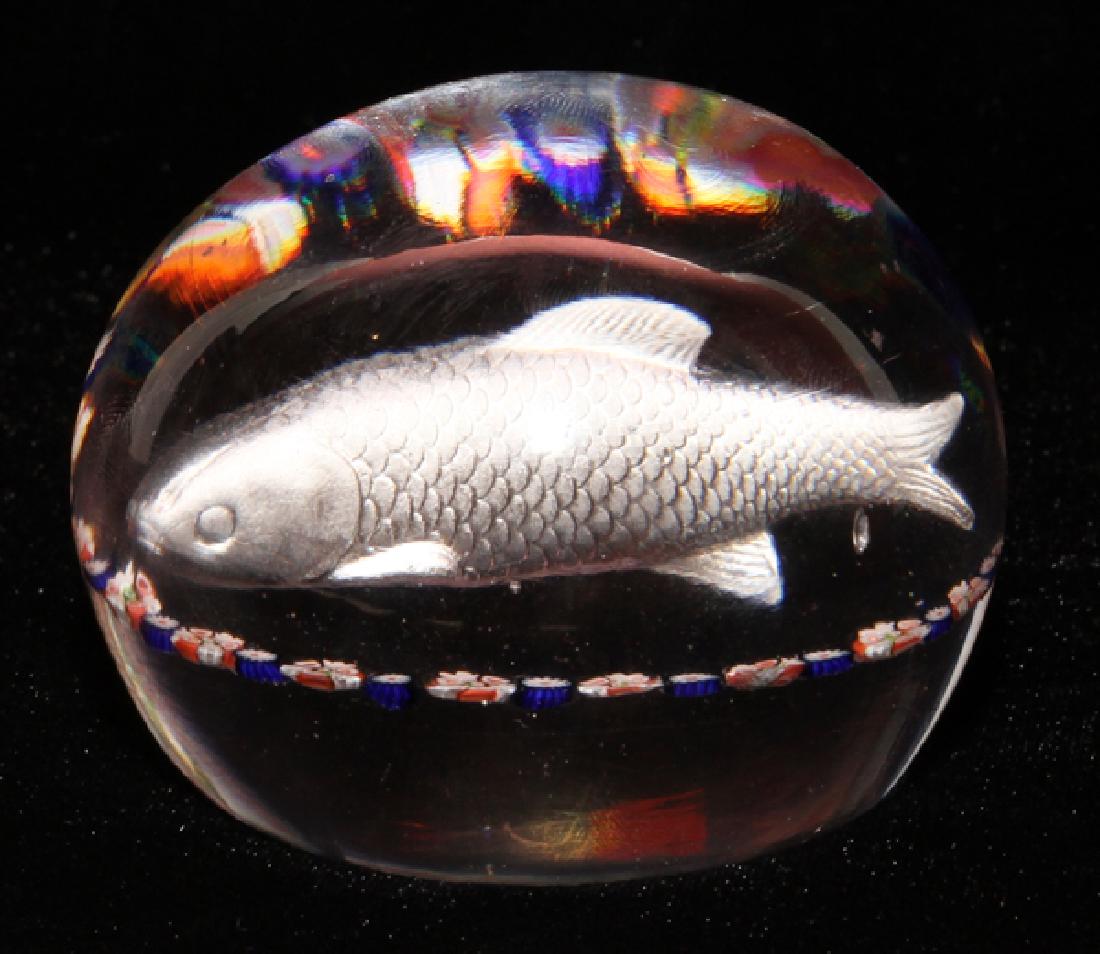 FISH AND MILLEFIORI PAPERWEIGHT (1 of 3)
