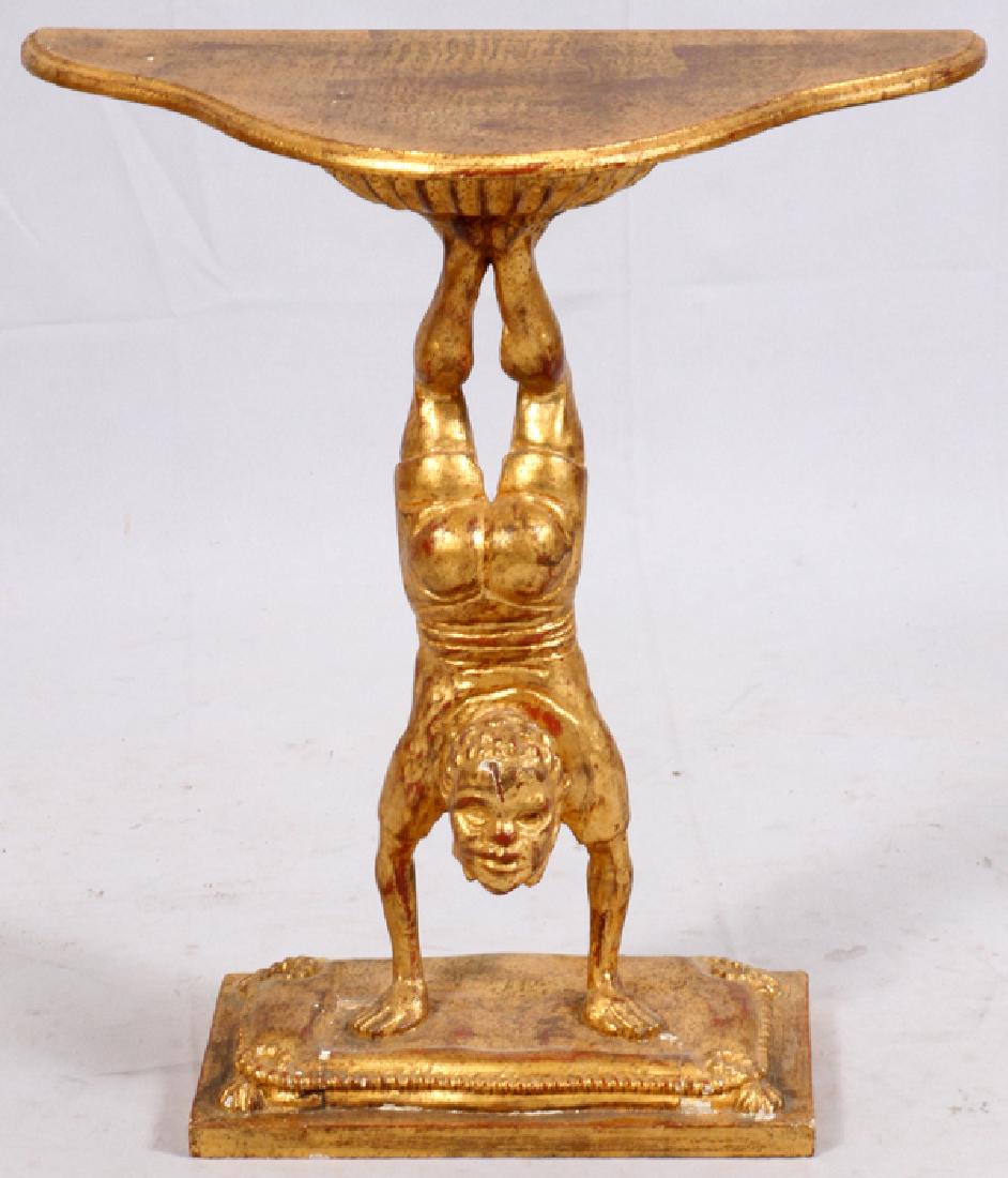 FLORENTINE STYLE GILT PAINTED CARVED WOOD TABLE (1 of 3)