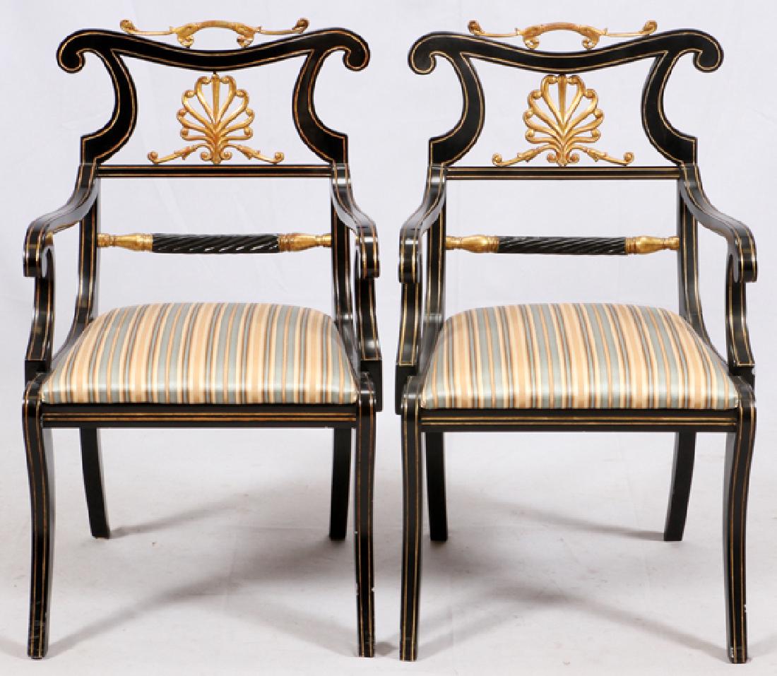 PAIR OF REGENCY-STYLE ARMCHAIRS (1 of 2)