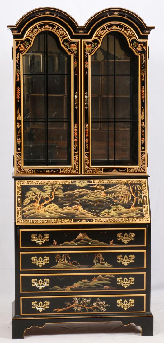 JASPER CABINET CO. CHINOISERIE SECRETARY BOOKCASE (1 of 5)
