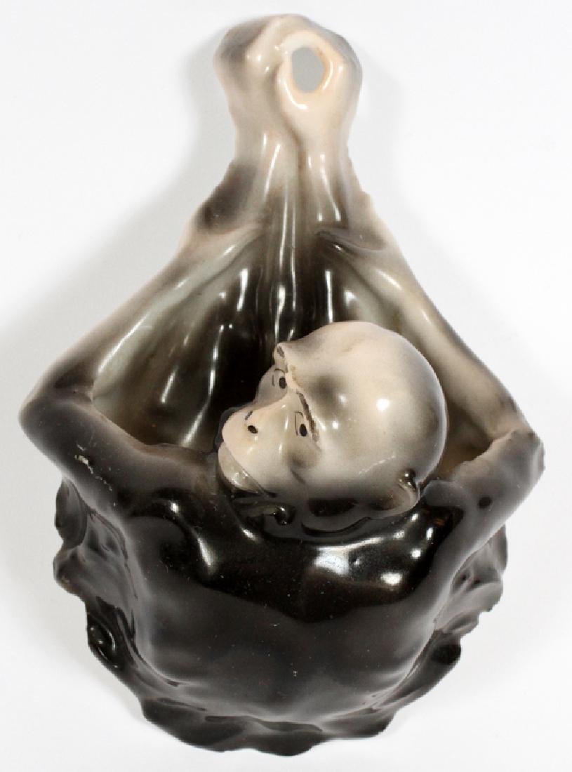 ROYAL BAYREUTH CHIMPANZEE HANGING MATCH HOLDER (1 of 2)