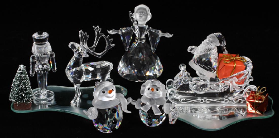 SWAROVSKI CRYSTAL HOLIDAY FIGURINES 8 PIECES (1 of 2)