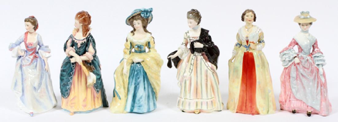 ROYAL DOULTON PAINTED PORCELAIN FIGURINES SIX-9 3/4 (1 of 2)