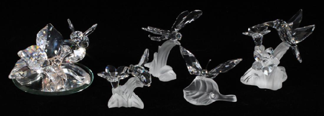 GROUP OF FIVE SWAROVSKI CRYSTAL FIGURINES (1 of 2)
