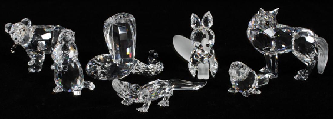 GROUP OF EIGHT SWAROVSKI CRYSTAL FIGURES (1 of 2)