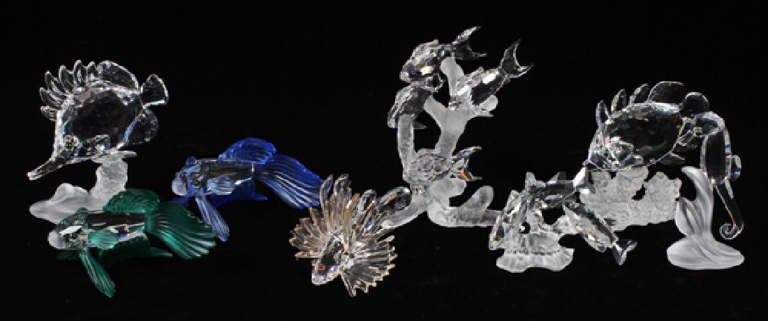 GROUP OF EIGHT SWAROVSKI CRYSTAL FISH FIGURINES (1 of 2)