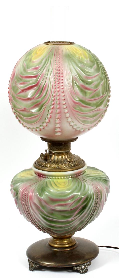 GONE W/ THE WIND PARLOR LAMP 19TH.C. (1 of 2)