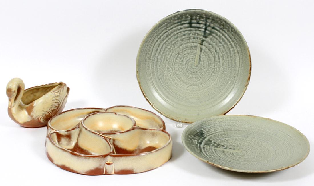 FRANKOMA 'DESERT GOLD' PLANTER & FIVE-SECTION DISH (1 of 3)