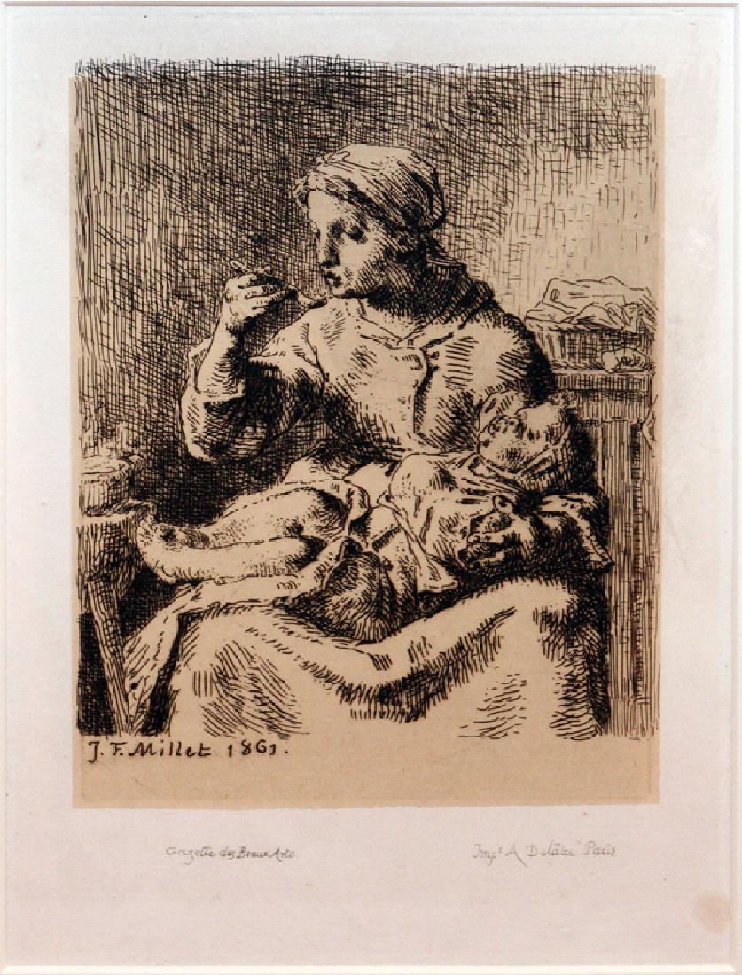 JEAN FRANCOIS MILLET ETCHING (1 of 3)
