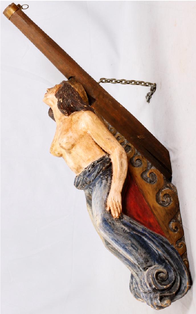 CARVED WOOD SHIP FIGUREHEAD 20TH C.
