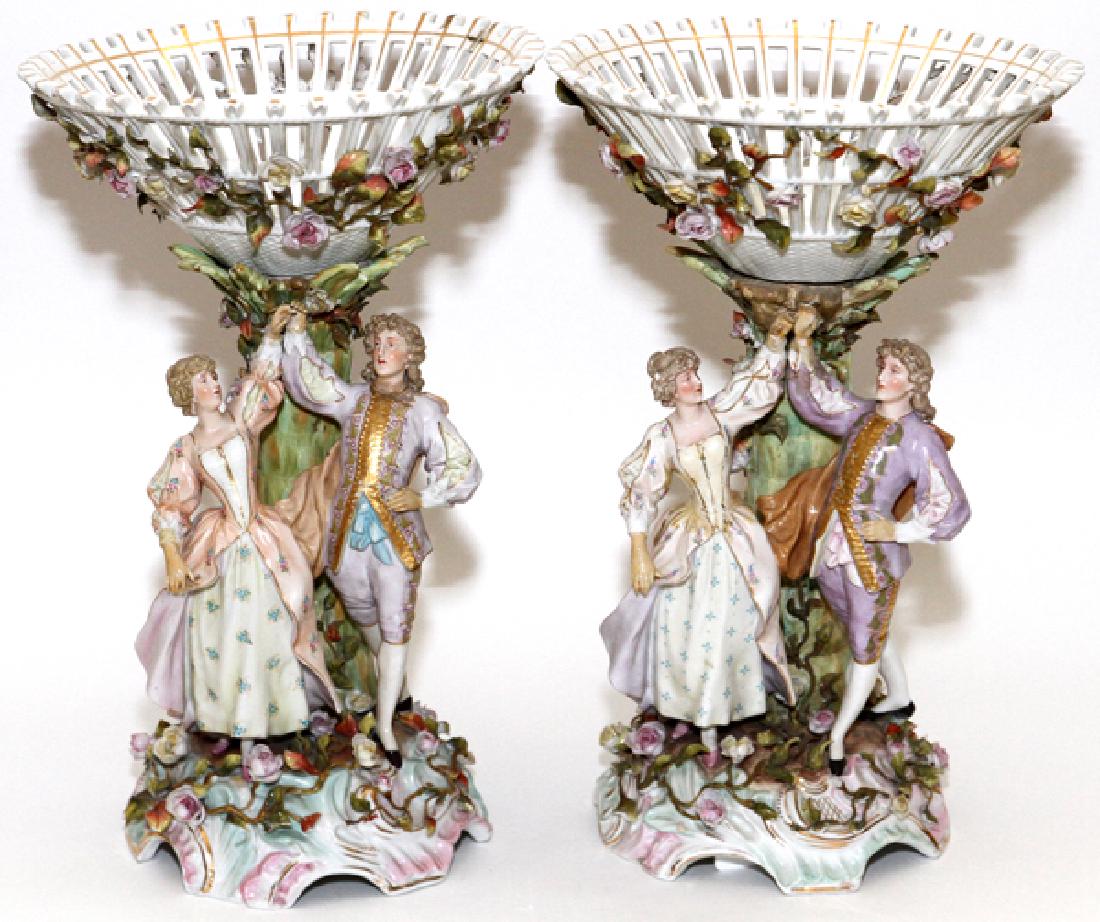 C.G. SCHIERHOLZ PORCELAIN COMPOTES 19TH CENTURY (1 of 5)