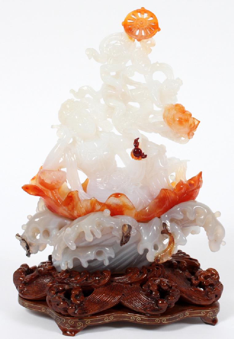 CARVED CARNELIAN FIGURE 3 PIECES (1 of 3)