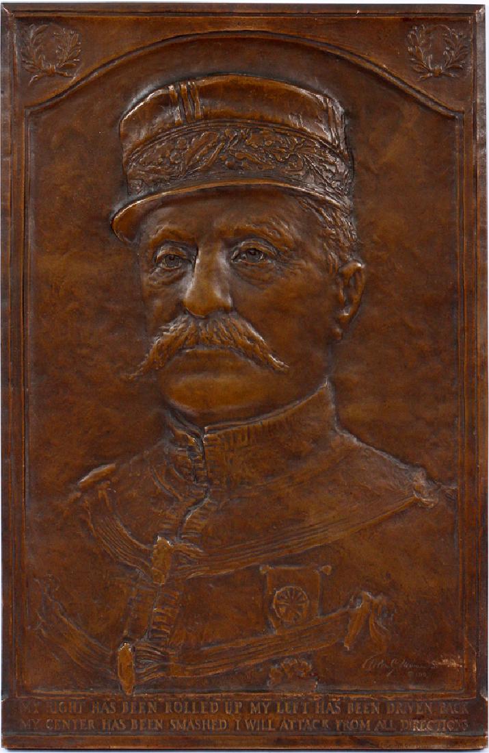 ALLEN GEORGE NEWMAN BRONZE PORTRAIT PLAQUE (1 of 5)