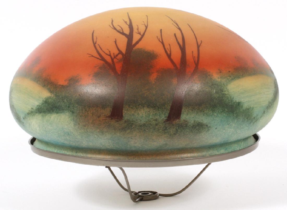 PAINTED GLASS DOME SHADE CIRCA 1900 (1 of 3)
