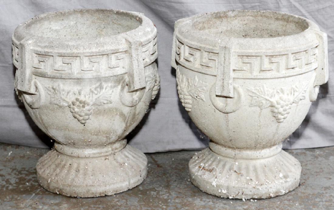 CEMENT PLANTERS PAIR (1 of 1)