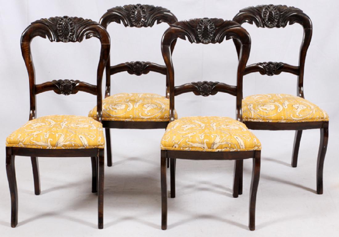 VICTORIAN BALLOON BACK SIDE CHAIRS FOUR (1 of 2)