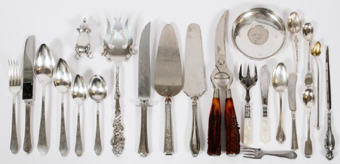 STERLING SILVER & HALLMARKED PCS  FLATWARE SET (1 of 3)