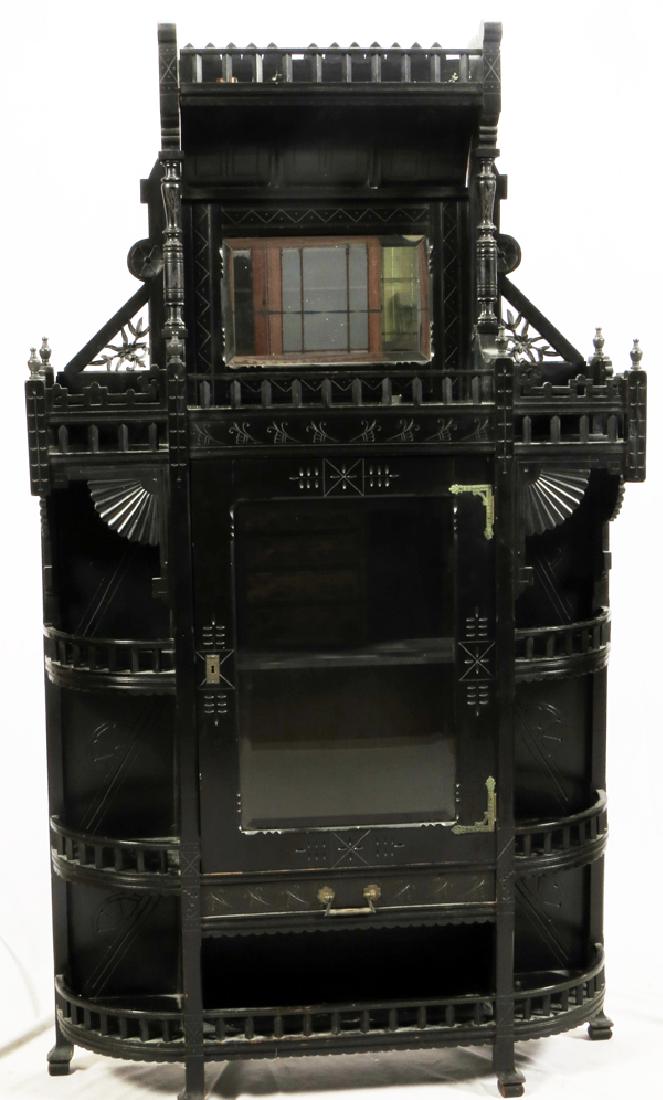 EASTLAKE EBONIZED WOOD ETAGERE (1 of 2)