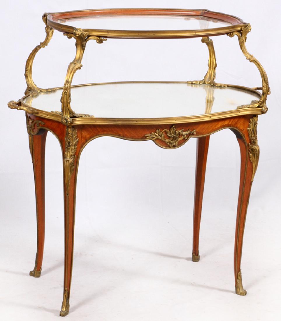 FRENCH LOUIS XV BRONZE MOUNTED MARQUETRY TEA TABLE (1 of 2)