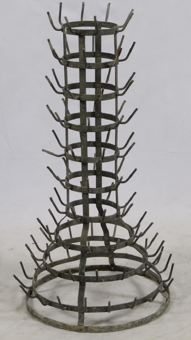 WROUGHT IRON WINE BOTTLE DRYER