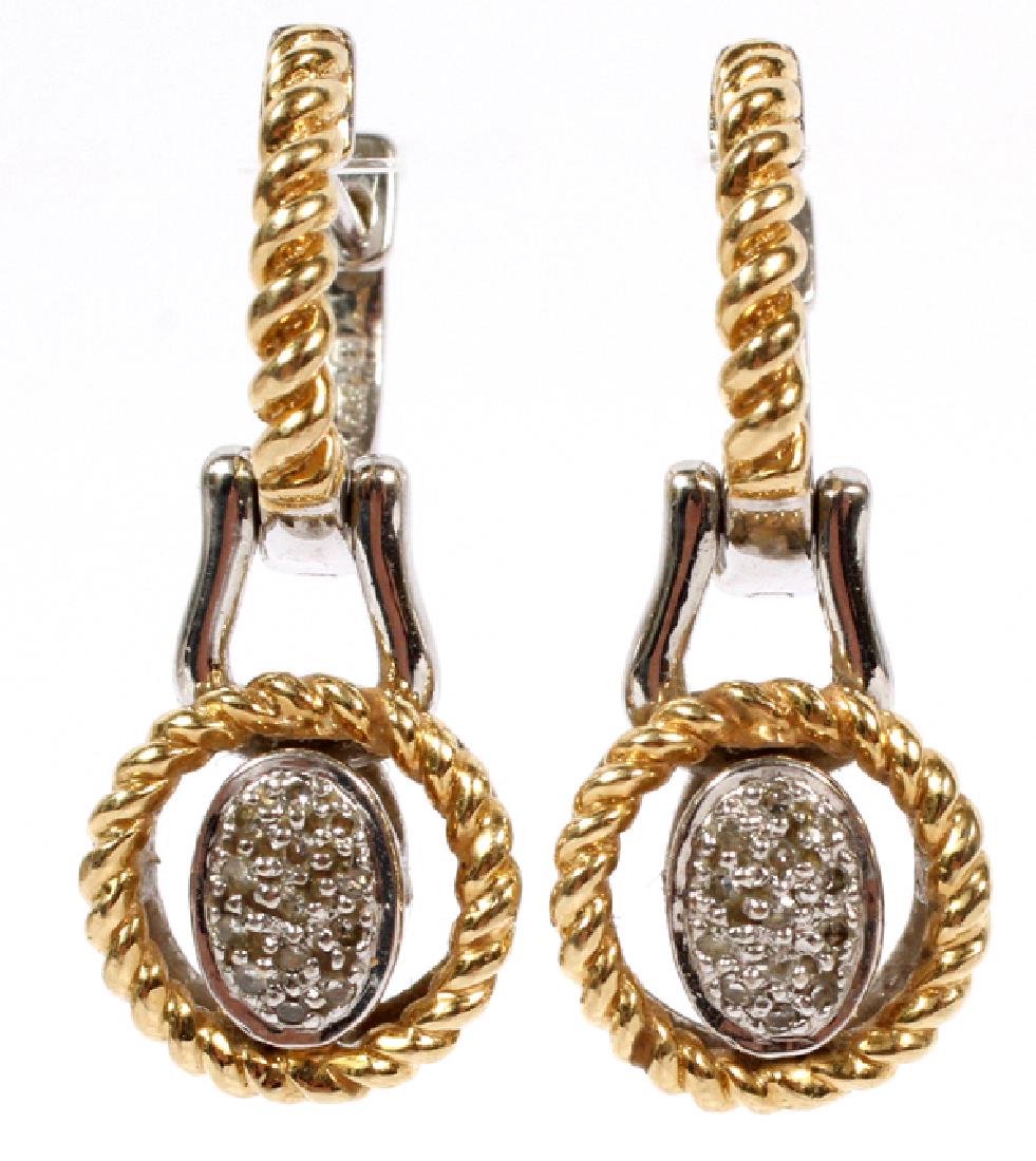 .24CT DIAMOND AND 14KT WHITE GOLD DANGLE EARRINGS (1 of 2)