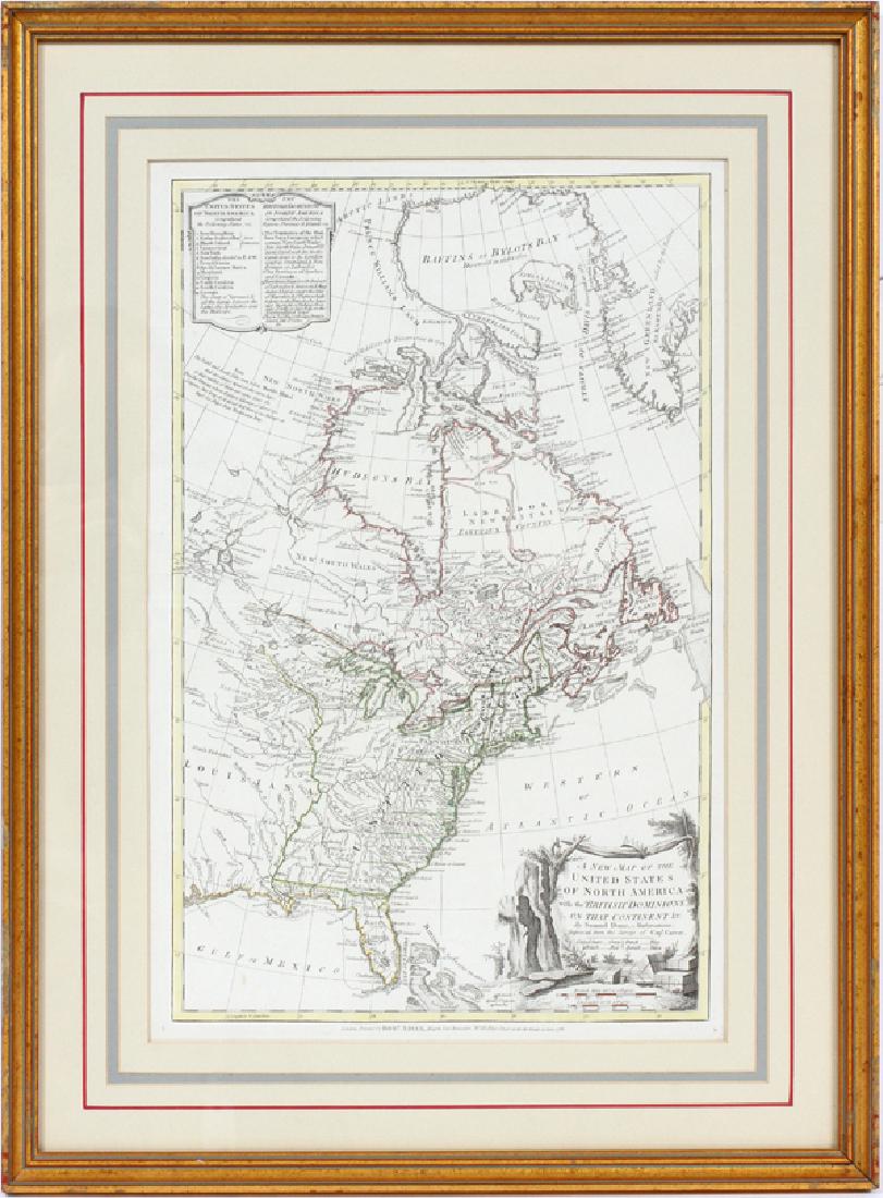 SAMUEL DUNN HAND COLORED PRINTED MAP (1 of 3)