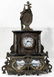 091226: BLACK BELGIAN MARBLE & GILT METAL MANTEL CLOCK