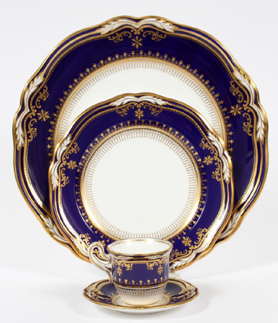 Spode 'lancaster Cobalt' Porcelain Dinner Service