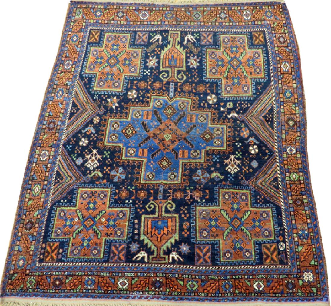 PERSIAN SHIRAZ ALL WOOL CARPET 1960-70 (1 of 3)